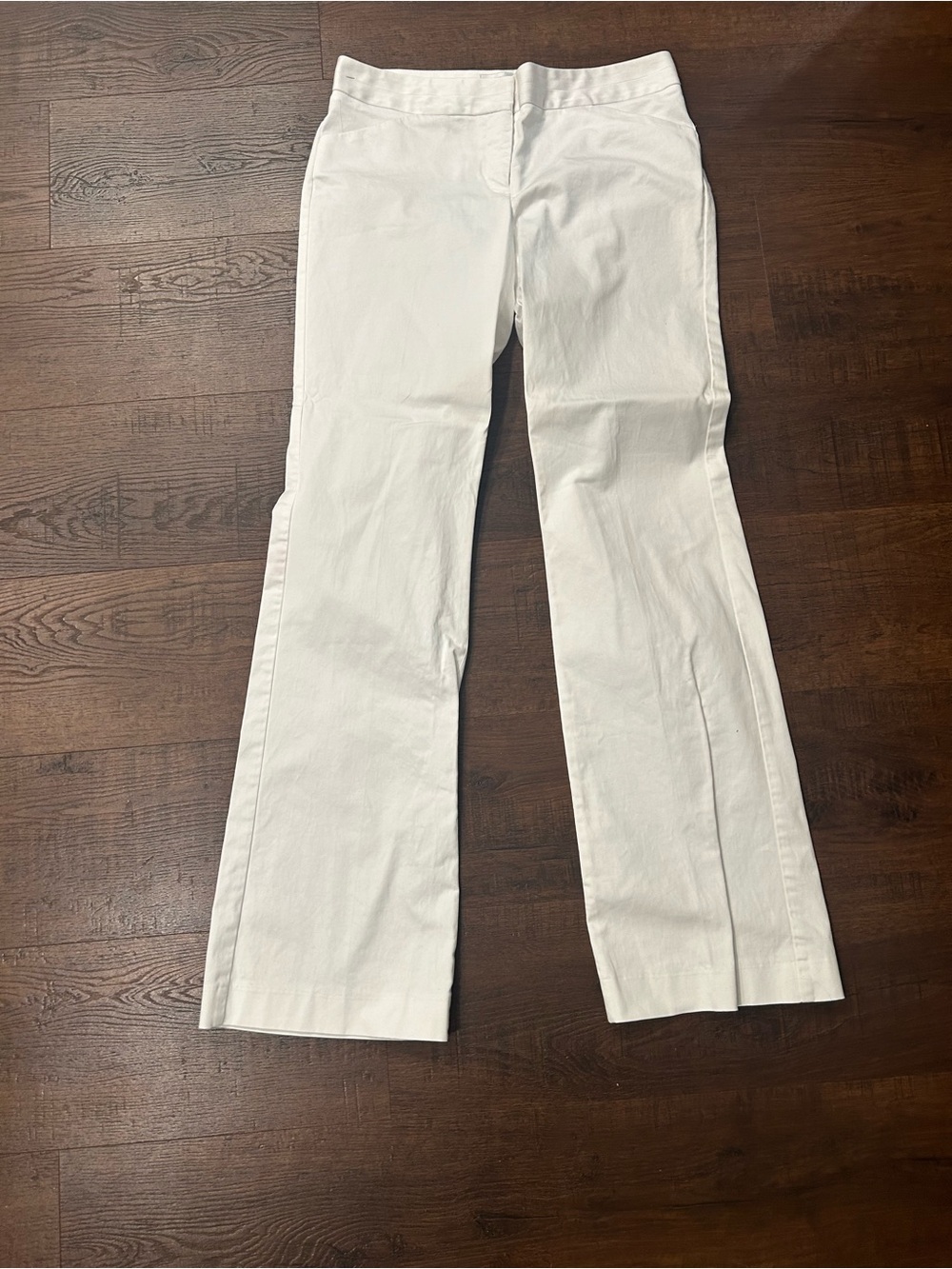 Express White Bootcut Stretch Pants